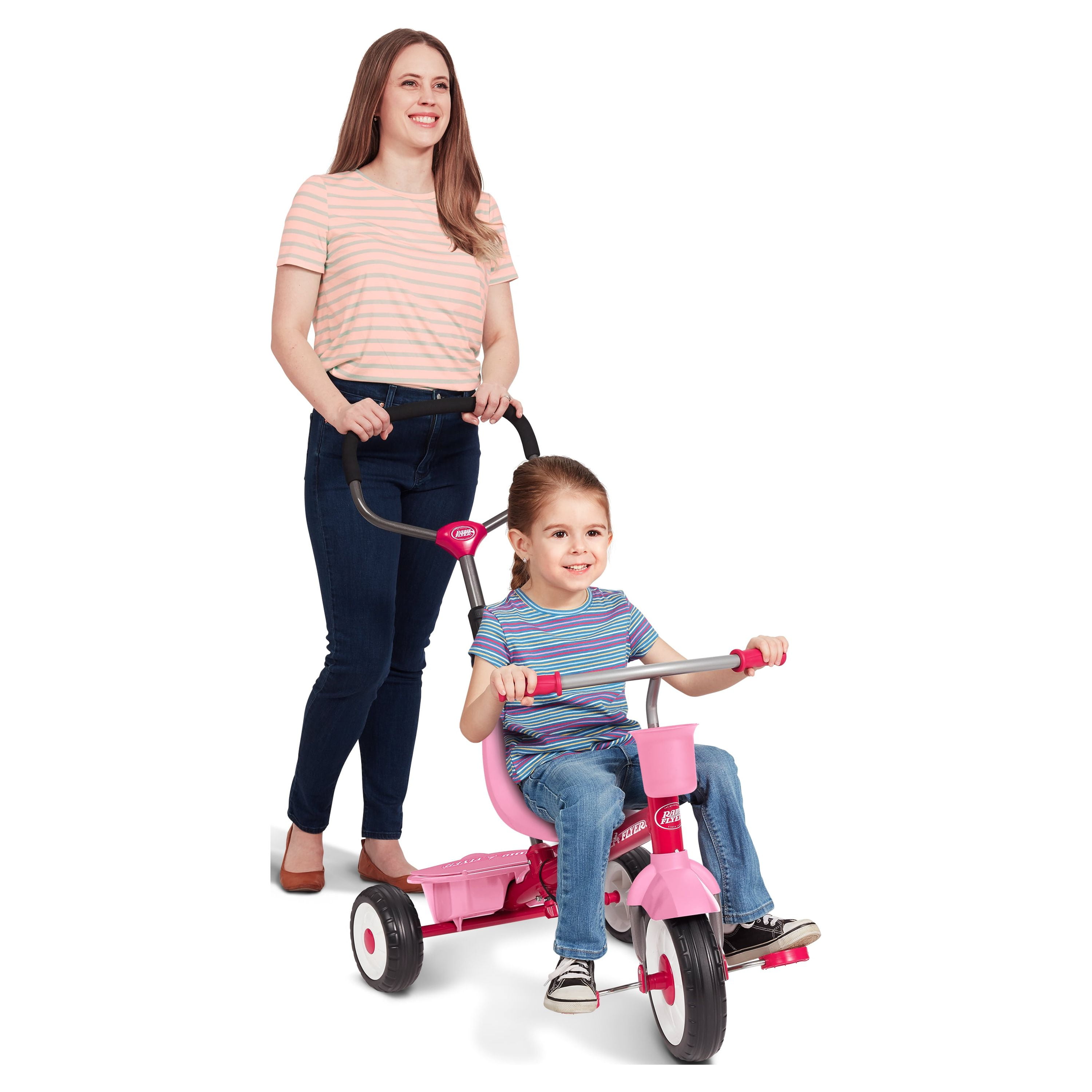 Radio Flyer, 4-in-1 Stroll 'N Trike with Activity Tray, Red & Gray, Convertible Tricycle,  Unisex