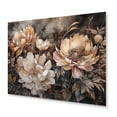 thumbnail image 2 of Designart "Peony Blooms in Cream and Brown" Floral Peony Metal Wall Art Prints, 2 of 5