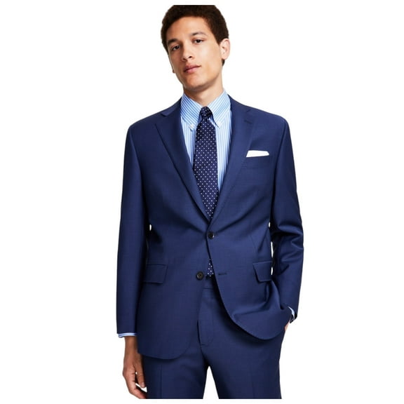 Brooks Brothers Mens Classic fit Suit Jacket Blazer 38 R Navy Blue Solid Stretch