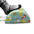 thumbnail image 5 of Flip Flop Foot Rest, Colorful and Different Patterned Double Pluggers on Star Filled Blue Backdrop, Non-Slip Backing Adjustable Ergonomic Memory Foam Leg Support for Office, Multicolor, by Ambesonne, 5 of 5