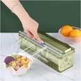 thumbnail image 1 of Clear Cling Film Dispenser and Cutter, Foil and Plastic Wrap Dispenser for Kitchen Storage, Aluminum Foil Wrap Storage Organizer with Suction Cups (Light Green), 1 of 7