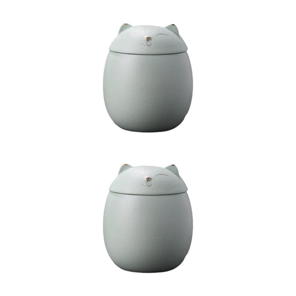 Naiovety Botes de cerámica, urna de cerámica de 500ml para cenizas, recuerdos, caja de memoria para gatos Type2 NO2
