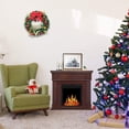 thumbnail image 4 of R.W.FLAME 43” Electric Fireplace Mantel Wooden Surround Firebox, TV Stand with Freestanding Electric Fireplace, Remote Control, Adjustable Led Flame, 750W/1500W Pearl White, 4 of 15