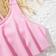 thumbnail image 2 of ASFGIMUJ Girls Swimsuit Size 9-10 Two Piece Bikini Sets Ruffles Pink With Chest Pad No Steel Top Tie Dye Swimming Trunks Bathing Suit, 2 of 6