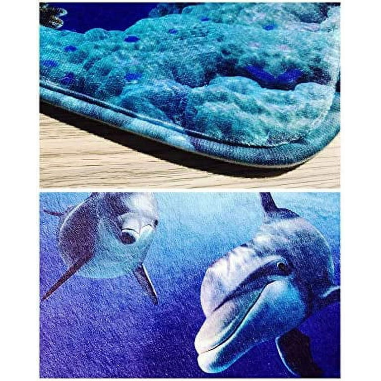 ZHANZZK Light Blue Birds Pink Peach Blossoms Piece Bathroom Set