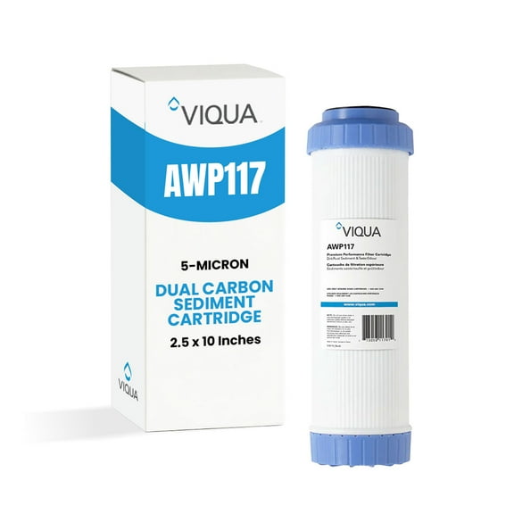 Viqua AWP117 Dual Sediment Carbon Filter, 5 Micron, 2.5 x 10 Inch