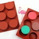 thumbnail image 4 of Moldes para pasteles grandes de 6 cavidades, moldes para hornear de silicona antiadherentes, discos redondos de resina, molde para pasteles de mousse, postres, dulces, jabón, 4 of 5