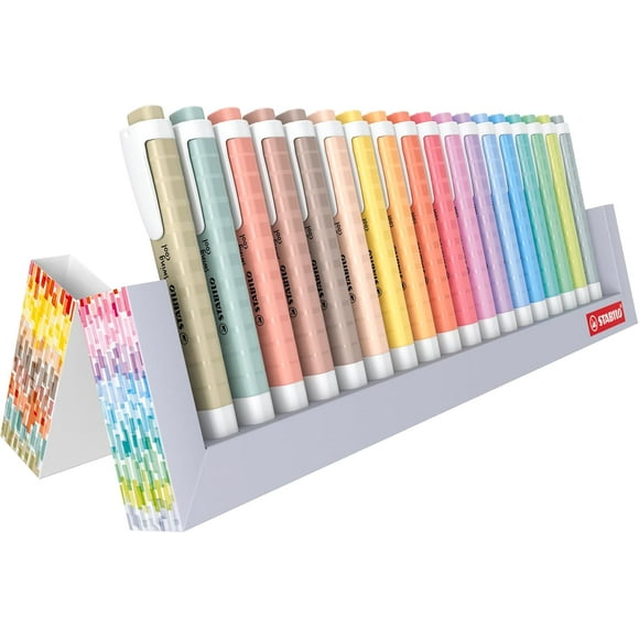 STABILO - Enlumineur - Swing Cool - Ensemble de 18-8 Couleurs Naturelles et 10 Couleurs Pastel