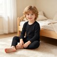 thumbnail image 3 of Faraee Toddler Thermal Underwear Set Long Sleeve Crew Neck Top and Pants Cotton Base Layer Loungewear for Boys Girls Warm Sleepwear 2T 3T 4T 5T 6T 7T, 3 of 5