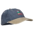 thumbnail image 5 of Hiking Shoe Patched Two Tone Washed Cap - Navy Khaki OSFM, 5 of 5