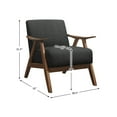 thumbnail image 3 of Lexicon Damala Mid-Century Fabric Upholstered Accent Chair in Dark Gray, 3 of 5