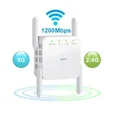 thumbnail image 3 of Repetidor WiFi inalámbrico 2,4 G 5 Ghz Amplificador WiFi Amplificador WiFi 1200 M Señal WiFi Punto de acceso extensor de largo alcance, 3 of 5