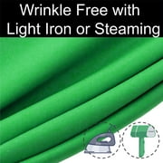 King Mills 10x8 ft Backdrop Curtain for Photography, ideal as Streaming Backdrop, Green