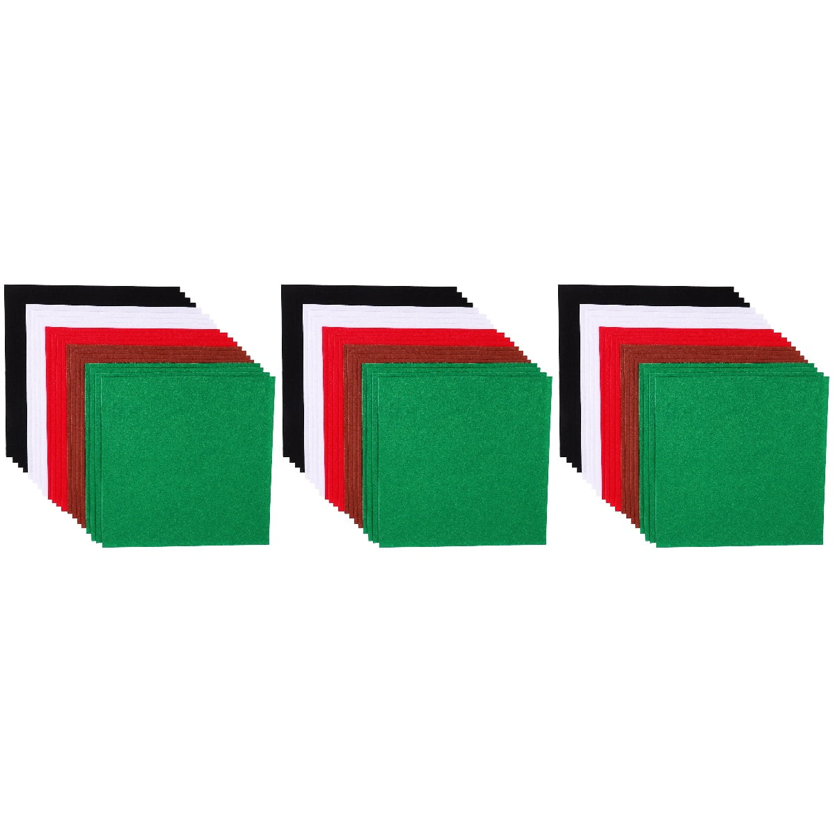 LIYUNMIAO 60 pcs Christmas Felt Fabric Sheets Craft Felt Sheets for DIY Xmas Decoration