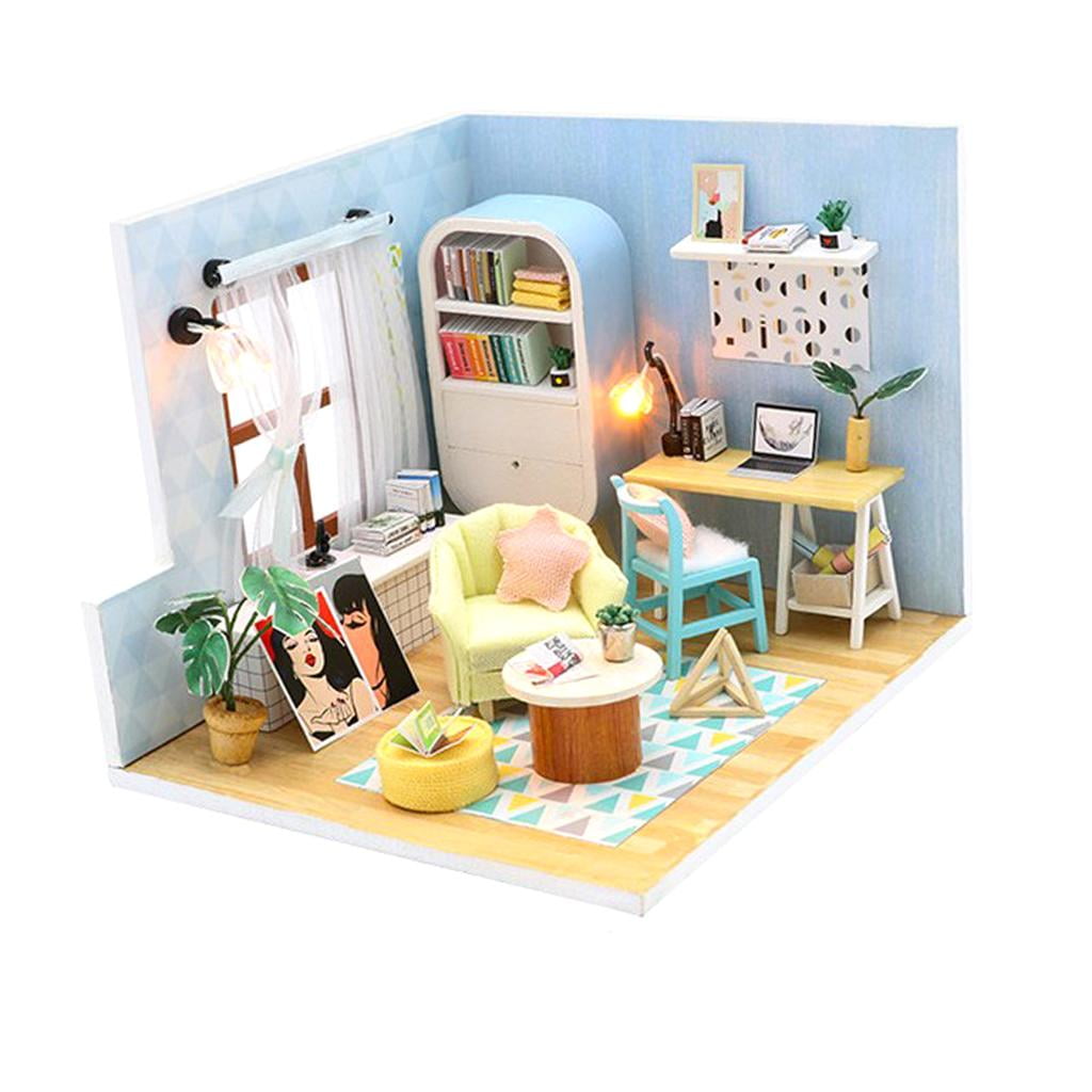 Bunblic Diy Miniature Dollhouse Furniture Set 1 24 Handmade Gifts Ding Dong Fossa Multicolour 16.8x9.7x10.2cm