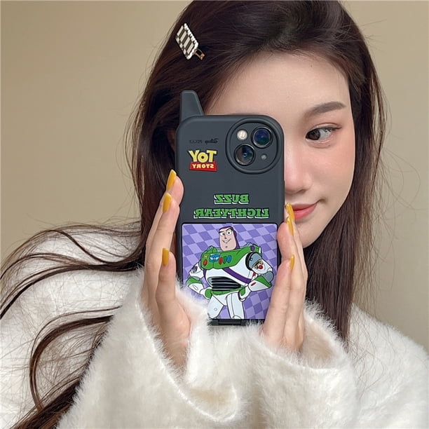 iPhone 11 12 13 14 Plus PRO MAX iPhone14 iPhone14Pro Dibujos Animados Buzz Lightyear Juguete Historia Espejo Teléfono Funda Blanda