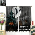 thumbnail image 4 of Halloween Curtains for Living Room Pumpkins Castle Moon Bat Tree Witches Printed Blackout Rod Pocket Window Drapes for Bedroom Kitchen Halloween Decor W52 xL84(Blackout, 4 of 6