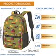 thumbnail image 3 of Tractor and Barns Green Pattern 17" School Backpacks for Teens,Waterproof Oxford Fabric,S-Shape Padded Straps for School,Travel,Hiking,Camping, 3 of 6