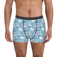 thumbnail image 2 of Goofa Pelican Reed And Fish Printed Men's Boxer Briefs Underwear, Moisture-Wicking Underwear, Trunk,Soft and Breathable Cotton Underwear-X-Large, 2 of 9