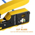 thumbnail image 4 of Pinces Multifonctionnelles pour Réseau Outil de Serrage CAT5 CAT6 CAT7 RJ45 Passage Tout-en-un Outil de Serrage pour Rj11 R12 RJ45 Jaune set, 4 of 6