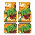 thumbnail image 1 of Fotbe Cool Dinosaur Playing Guitar Juego de 4 Tapetes para Auto con Estampado – Alfombrillas de Goma Reforzada, Diseño Antideslizante, Protección para Todo el Año – Vehículos, Autos, Camionetas y SUVs, 1 of 7