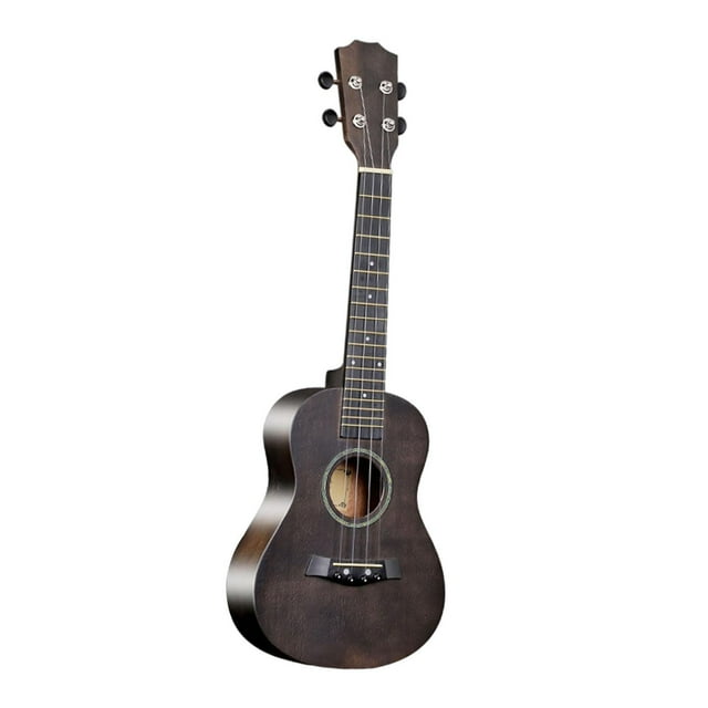 Ukulele de caoba 23 pulgadas Instrumento musical 4 cuerdas Música de guitarra Toy educativa para todas las edades Negro