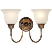 Granada 2-Light Bath/Wall Fixture, Antique Copper