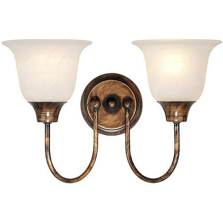 Granada 2-Light Bath/Wall Fixture, Antique Copper