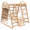Natural Wood, variant on 7-in-1 Indoor Jungle Gym, Indoor Playground for Kids,Wooden Montessori Climber Playset withfor Slide, Climbing Wall, Rope Wall Climber, Monkey Bars, Swing