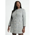 thumbnail image 4 of ELOQUII Women's Plus Size Tweed Long Sleeve Mini Dress, 4 of 4