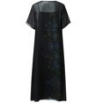 thumbnail image 4 of Pisexur Robes d'Été pour Femmes Fluide Imprimé Floral Ensemble Deux Pièces Robe en Chiffon Grande Taille Col Rond Sans Manches Robe Maxi, 4 of 5