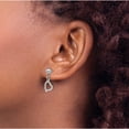 thumbnail image 4 of Stainless Steel Polished 5mm Ball Post Heart Dangle Earrings Made In China sre910, 4 of 5