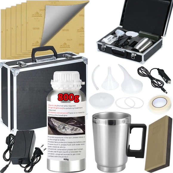 Kit de restauración de faros HYHMISTY, líquido reparador de 800 ml