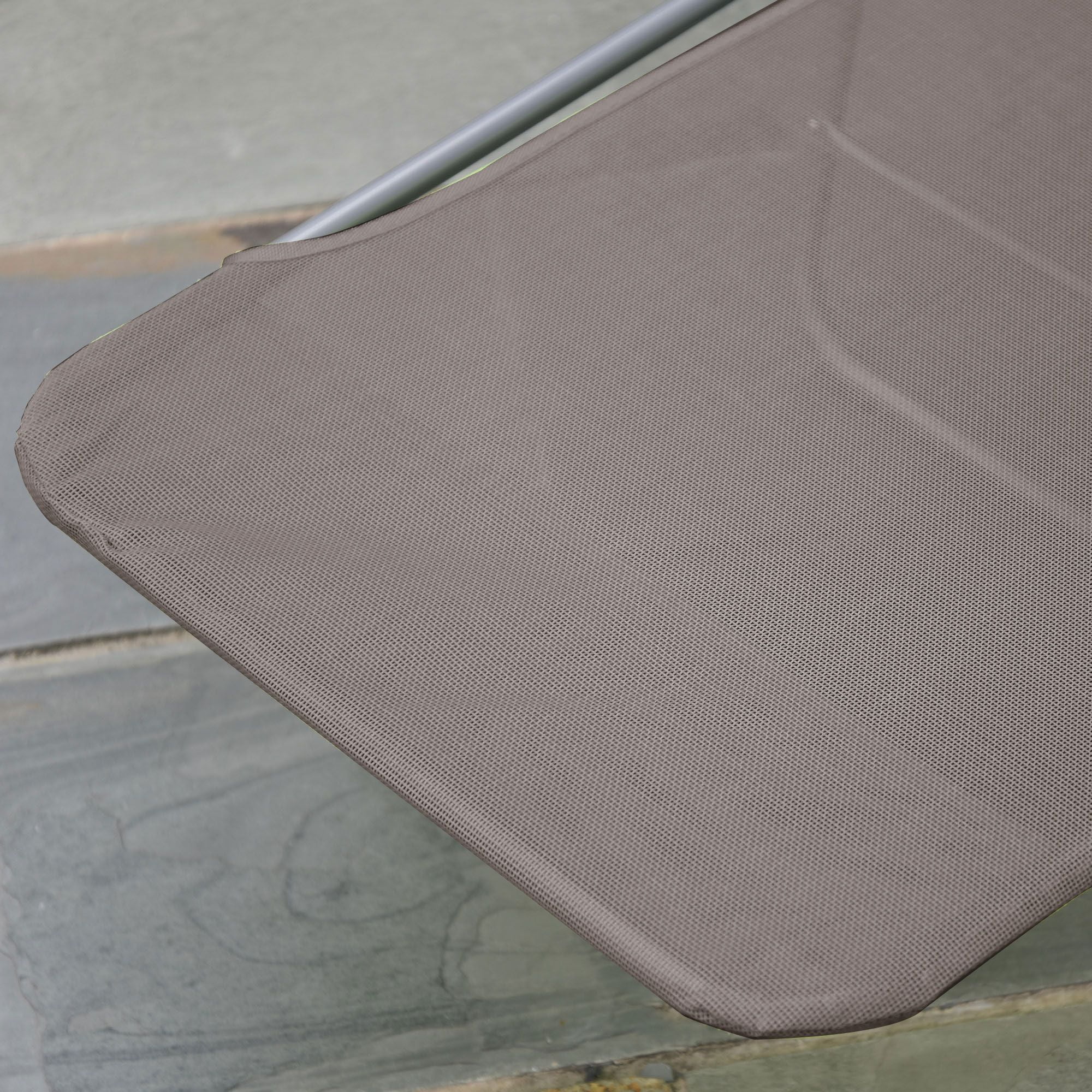 5-Position Reclining Folding Mesh Lounge Chair with Pillow, Powder Coated Steel Portable Outdoor Chaise Lounge Supports 264 LBS for Poolside Beach Patio