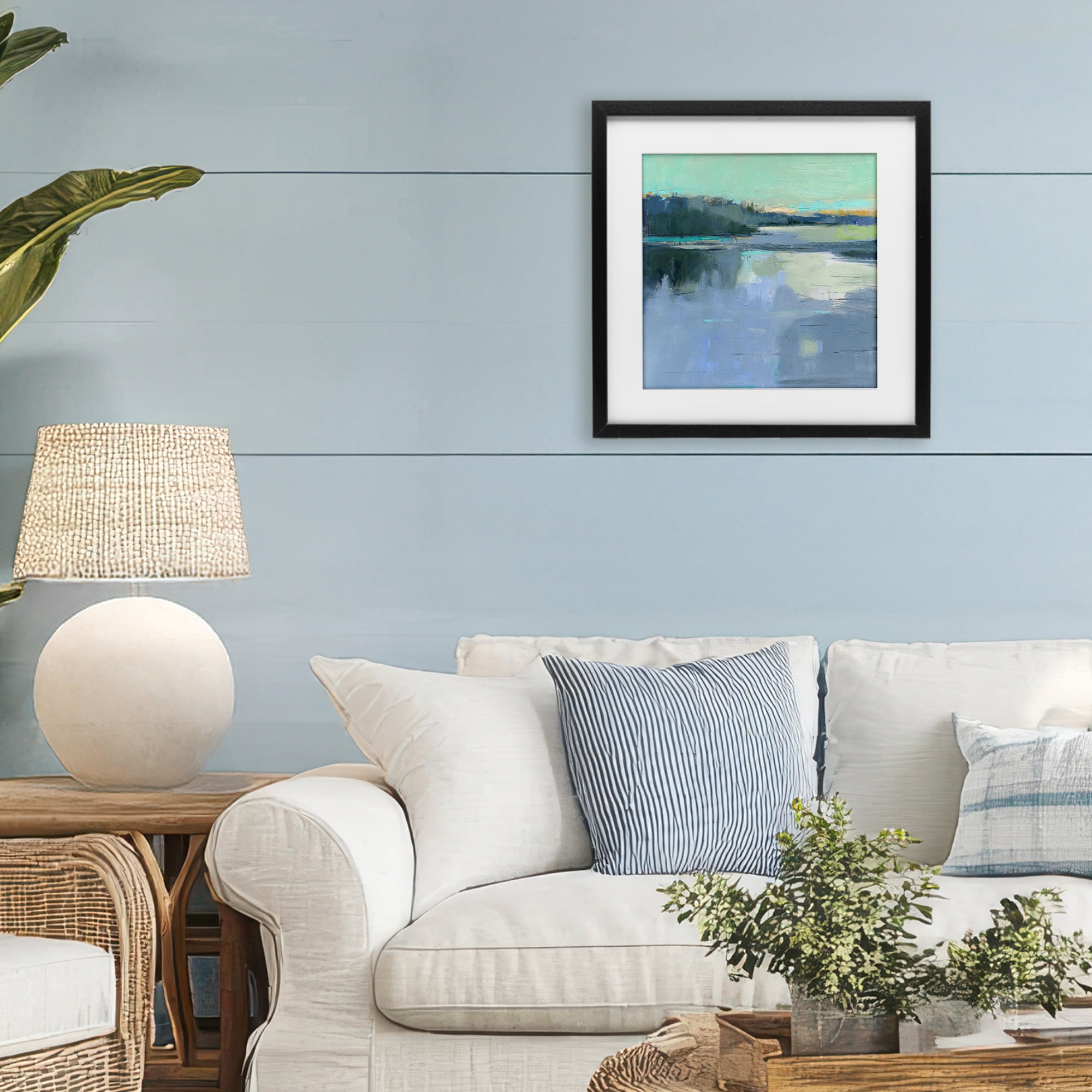 Stupell Industries Brave Boat Harbor Black Framed Print Under Glass, design by Kathleen Robbins