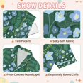 thumbnail image 4 of FORMRS Niños Short Sleeve Top and Pants Pajama Set Unisex Satin 2-Piece Sleepwear, Sizes 9-10Y, Blue Flowers Pattern, 4 of 8