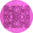 thumbnail image 1 of Ahgly Company Indoor Round Oriental Pink Industrial Area Rugs, 3' Round, 1 of 4