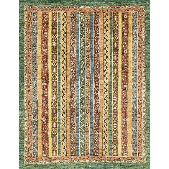 Ahgly Company Indoor Rectangle Abstract Saddle Brown Abstract Area Rugs, 6' x 9'