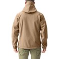 thumbnail image 3 of Hsovts Men’s Military Outdoor Tactical Soft Shell Jackets Hooded Waterproof Windproof Fleece Lined Coat For Hiking Winter Beige L, 3 of 4