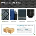 thumbnail image 4 of YODOLLA 5 Piece Patio Furniture Set On Sale in Navy Cushion& Black PE Rattan Outdoor Sectional Sofa Couch Patio Conversation Set with Table, 4 of 8