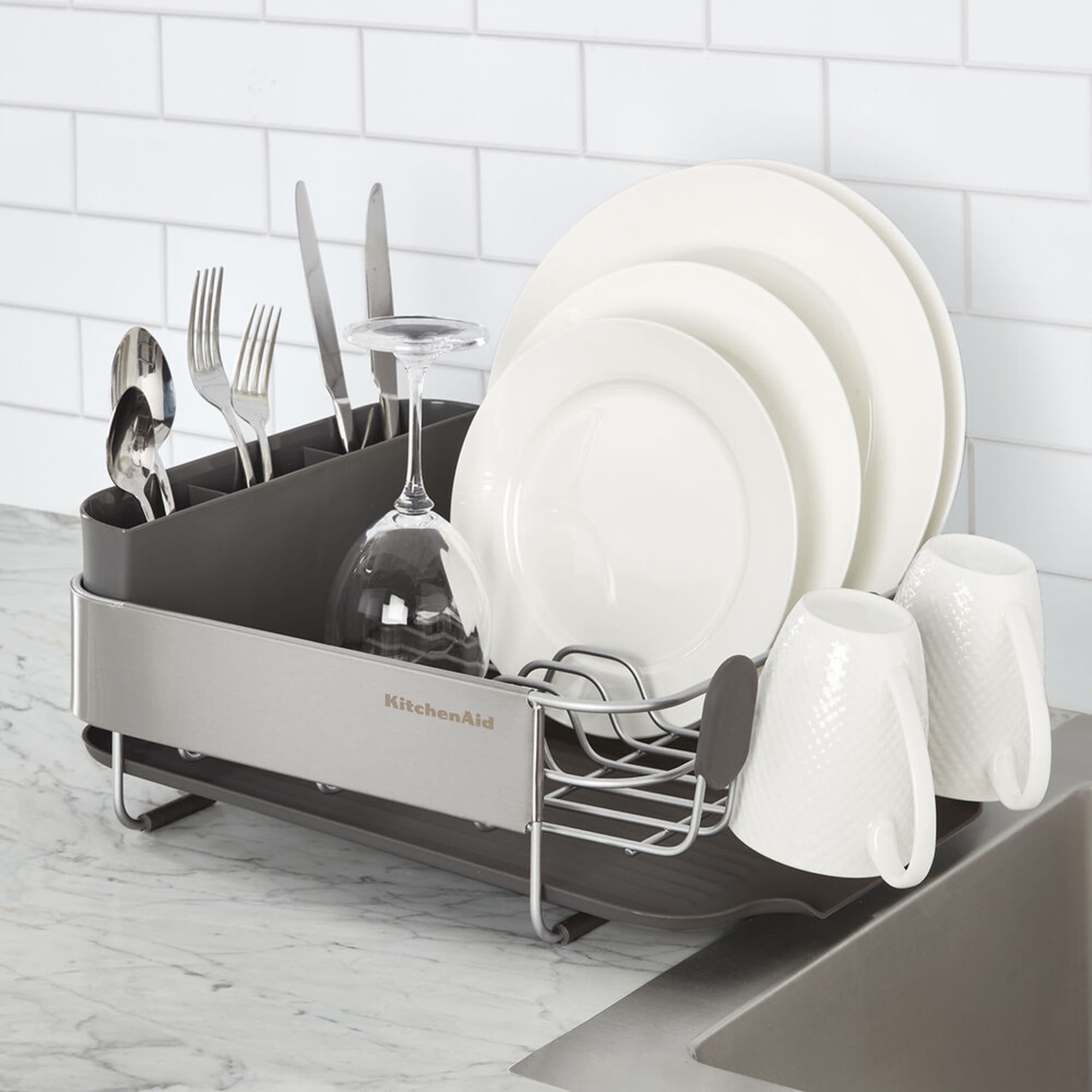 KitchenAid Low-Profile Dish Rack, Charcoal Gray