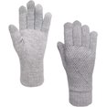 thumbnail image 1 of ZHAOCHENG Guantes de invierno con pantalla táctil para mujer, tejidos con cable, cálidos, con forro suave, elásticos, para exteriores, 1 of 4