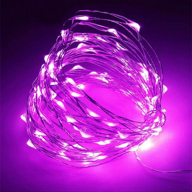 Guirnalda de luces LED con cable de cobre y plata, luces de hadas impermeables, decoración de fiesta para Navidad y boda, 20/10/5M