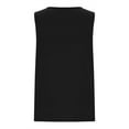 thumbnail image 5 of Wyobmus Plus Size Linen Tank Tops for Women Sleeveless Crewneck Pleated T-Shirt Summer Lightweight Casual Work Blouse Clothes Loose Fit S-5X A-Black, 5 of 5