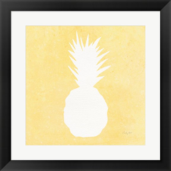 Tropical Fun Pineapple Silhouette II by Courtney Prahl, Framed Wall Art, 19.5W x 19.5H