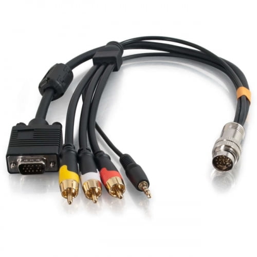 C2G 1.5ft RapidRun VGA (HD15) + 3.5mm + Composite Video + Stereo Audio Flying Lead