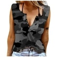 thumbnail image 2 of Viikei Womens Tank Top Camisoles for Women Plus V-neck Camouflage Printing Blouse Tunics Shirts Tops, 2 of 5