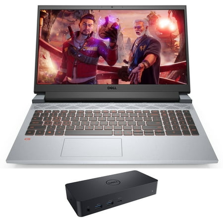 Dell G15 Gaming Laptop (AMD Ryzen 5 5600H 6-Core, 15.6" 120Hz Full HD (1920x1080), NVIDIA RTX 3050, 8GB RAM, 512GB PCIe SSD, Backlit KB, Wifi, USB 3.2, HDMI, Webcam, Win 11 Pro) with D6000 Dock