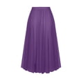 thumbnail image 3 of Rciityk Skirts for Women Solid Color Elastic High Waist Flowy Maxi Skirt Summer Boho A-Line Ankle-Length Beach Vacation Skirt, 3 of 6