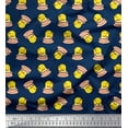 thumbnail image 1 of Soimoi Satin Silk Fabric Cup,Plate & Chick Cartoon Decor Fabric Printed Yard 42 Inch Wide, 1 of 3